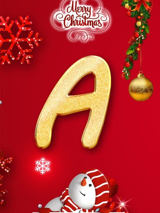 A Name Art Merry Christmas Wishes Whatsapp Status Alphabet Wallpaper