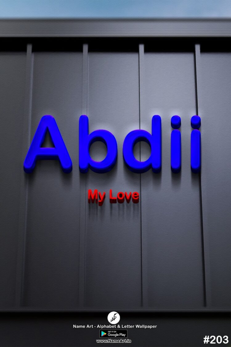 Abdii Name Art DP | Best New Whatsapp Status Abdii