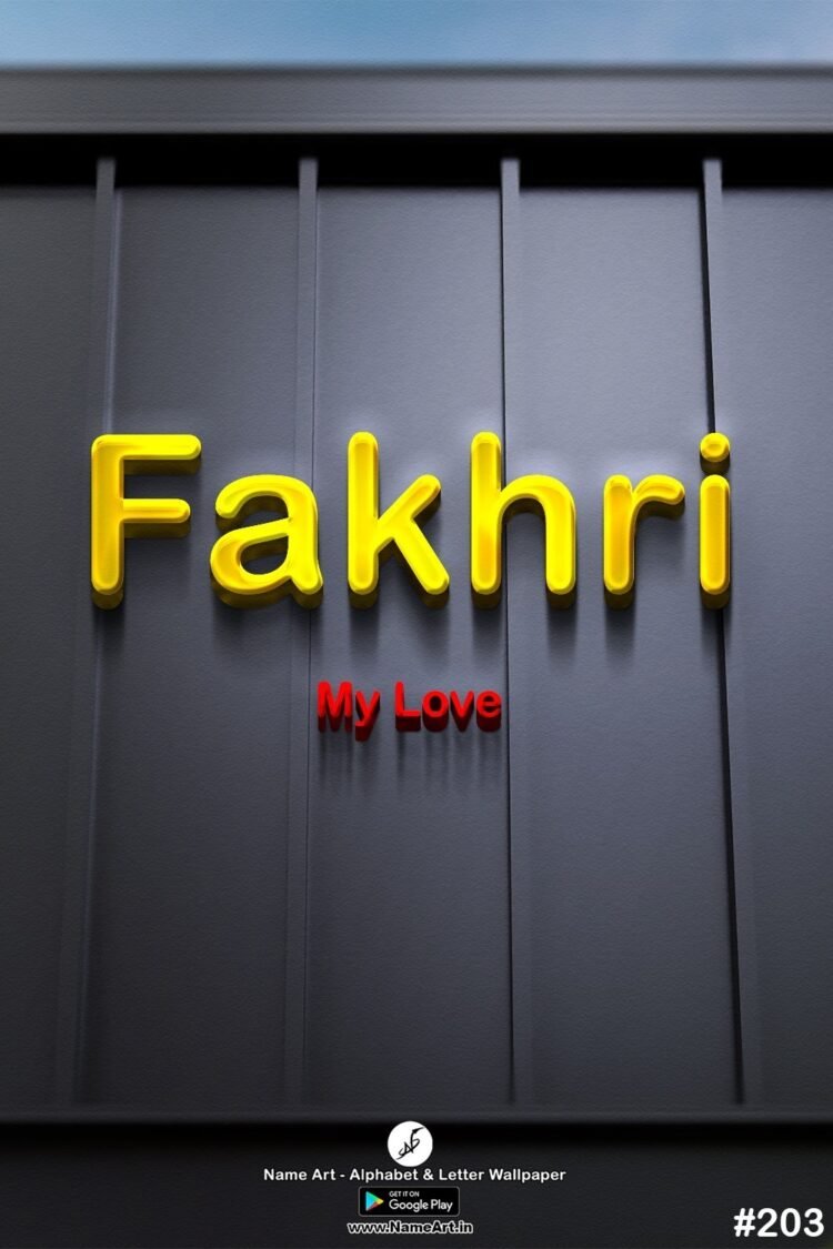Fakhri Name Art DP | Best New Whatsapp Status Fakhri