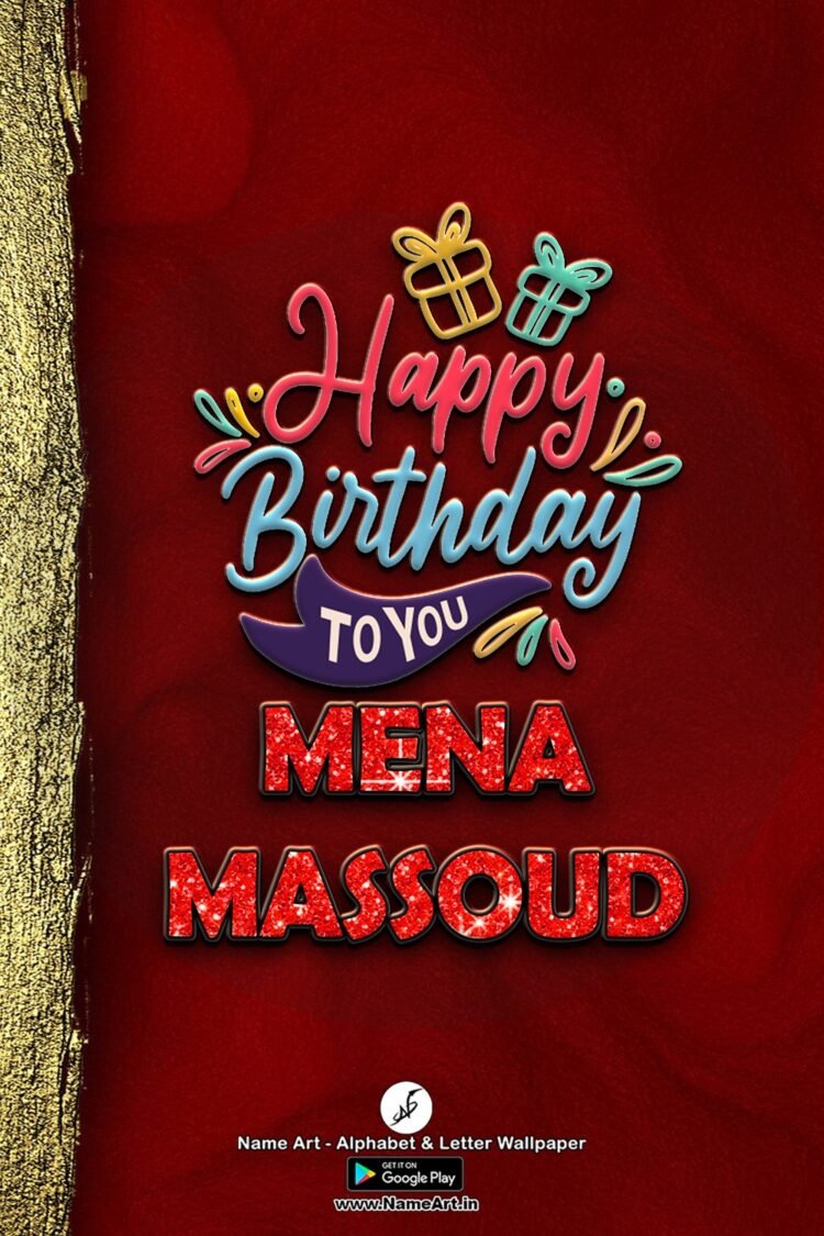 Mena Massoud Name Art DP | Best New Whatsapp Status Mena Massoud
