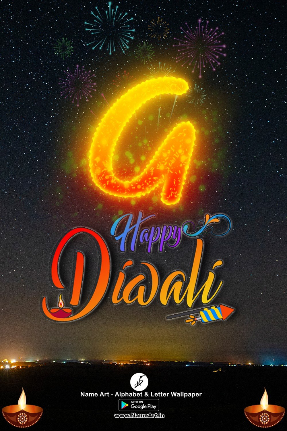 G Name Art Happy Diwali And rangoli Desing And Happy New Year