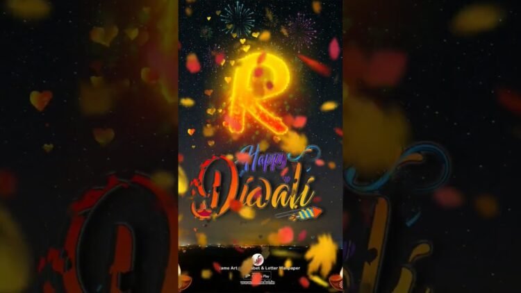 Best R Deepawali Name Wishes Video | R Diwali Whatsapp Status
